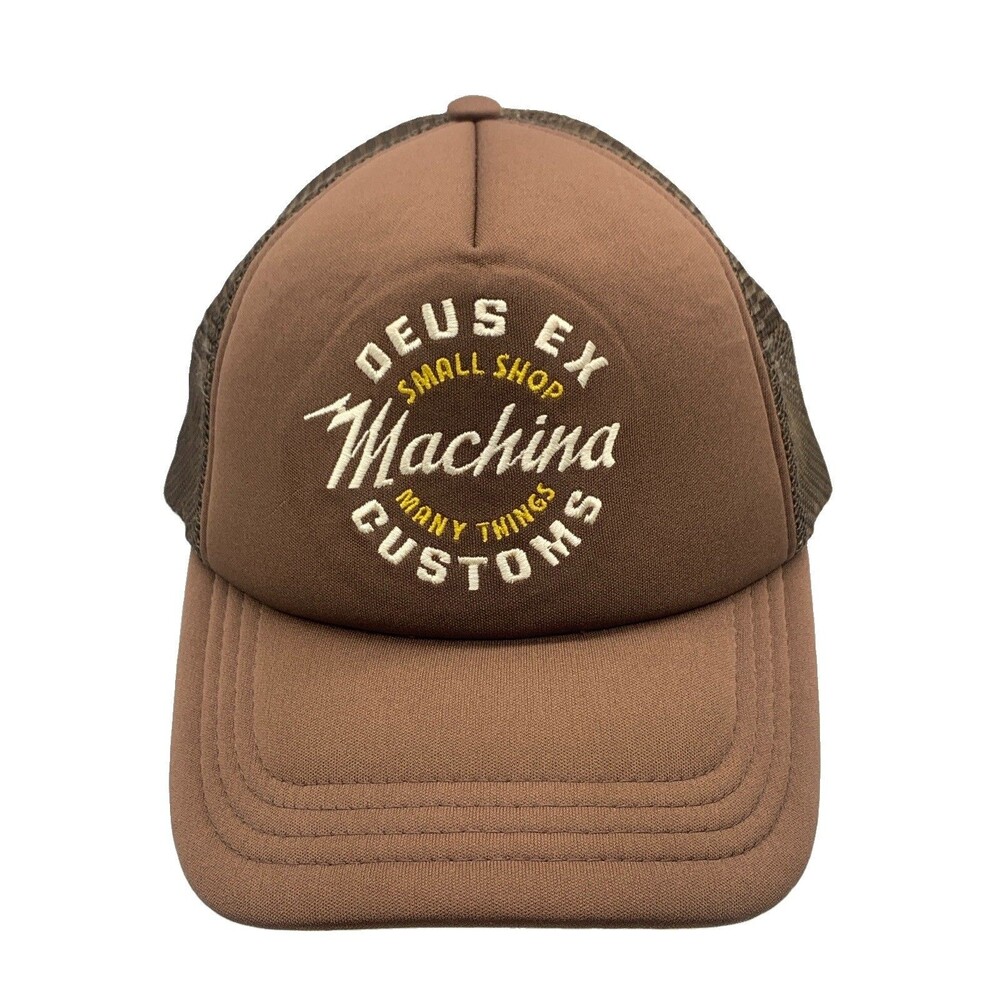 Deus Ex Machina Trucker Hat Mens Brown Small Shop Customs